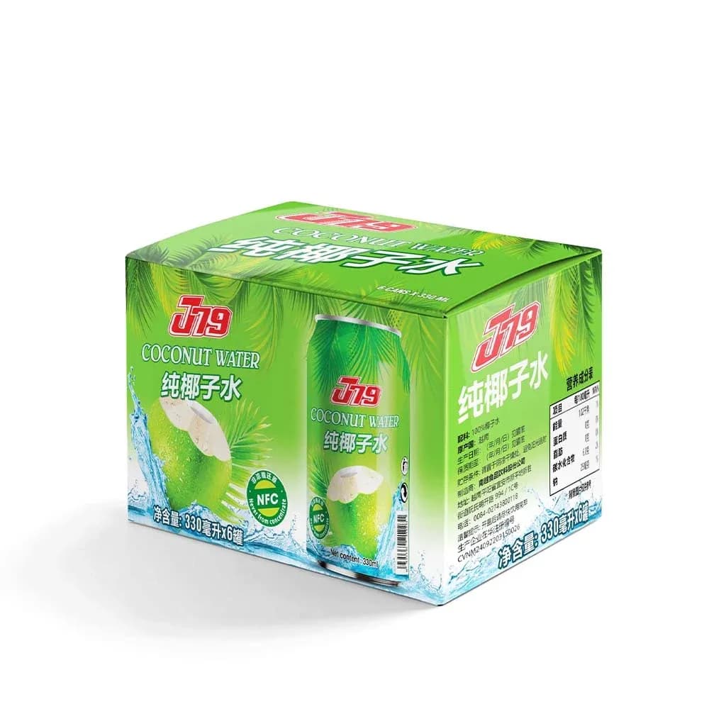 Box 6 J79 Coconut water 330ml — original product packaging