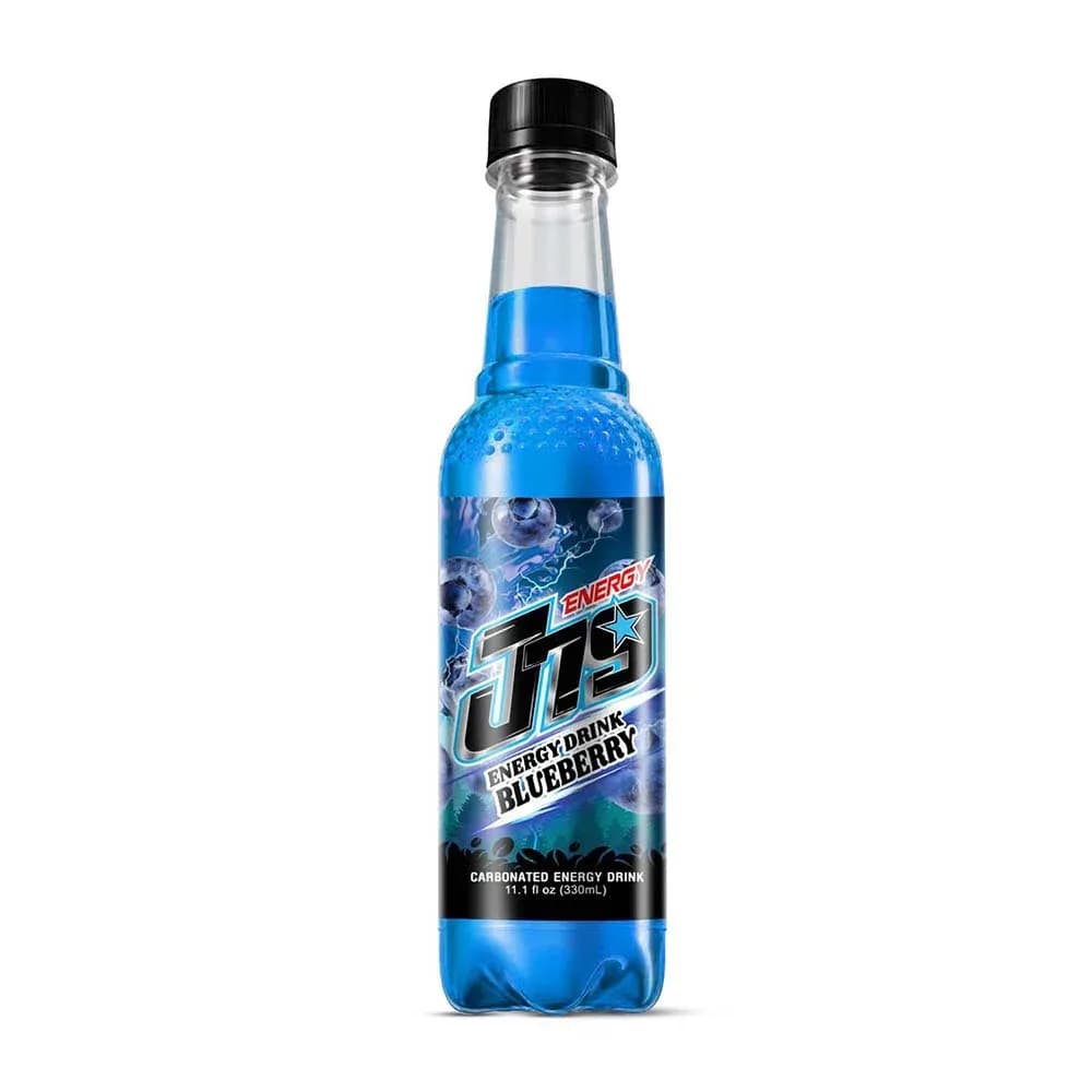 11.1 fl oz J79 Carbonated Blueberry Energy drink — original product packaging