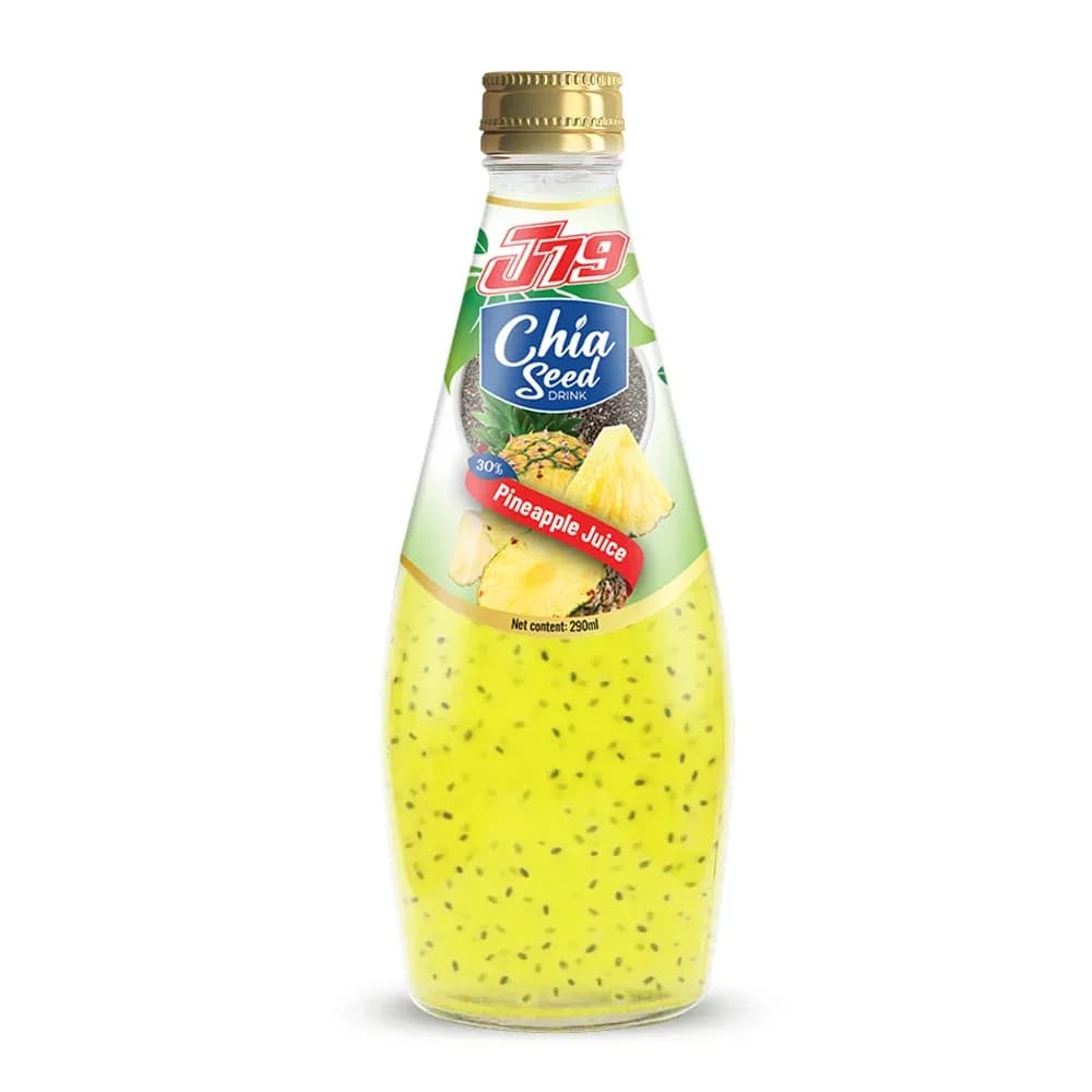 290ml Chia seed drink with Pineapple juice 30 Juice J79 — original product packaging