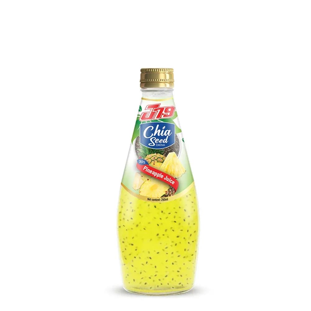 290ml J79 Chia seed drink with Pineapple juice — original product packaging