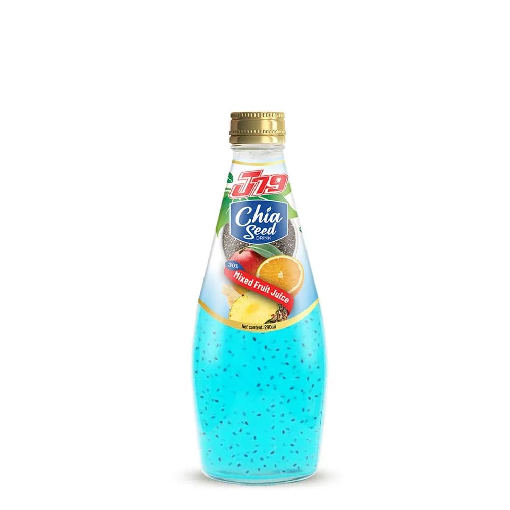 290ml J79 Chia seed drink with Mixed fruit juice Pineapple Orange Mango — original product packaging