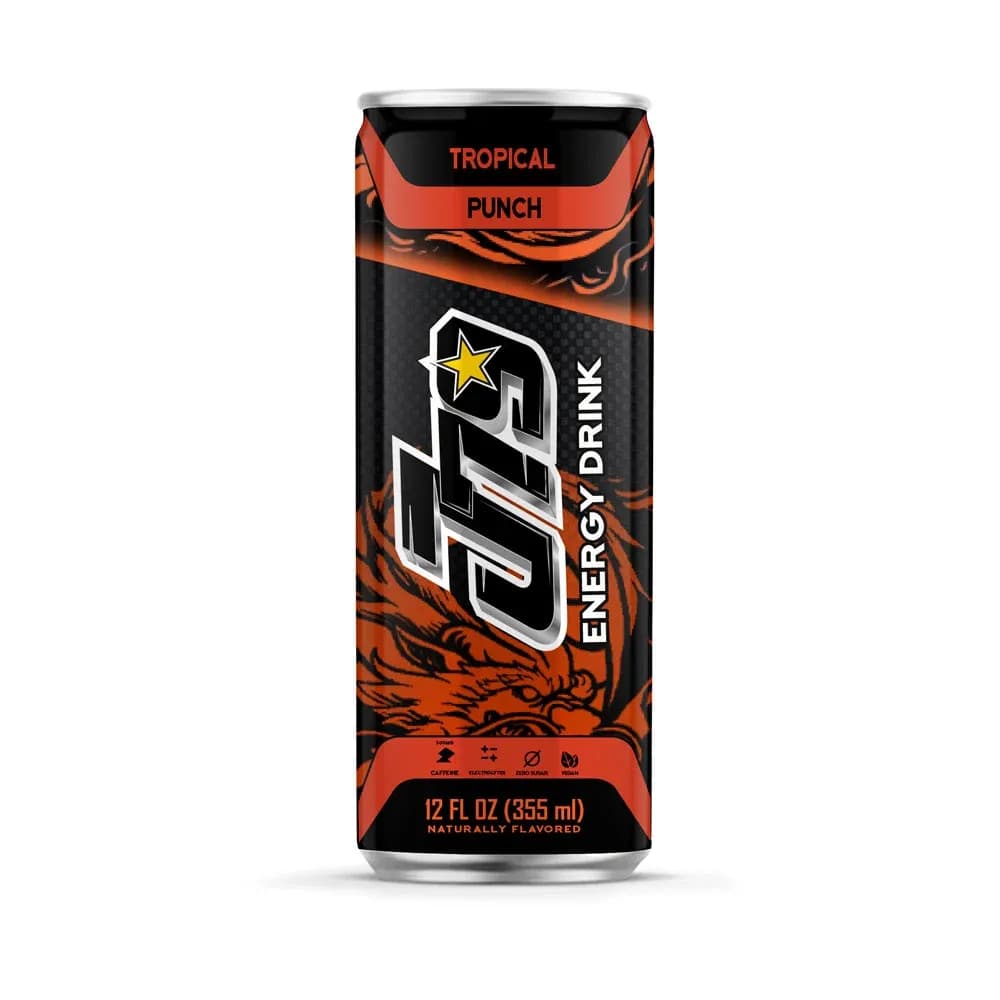 12 fl oz J79 Healthy Energy Drink Tropical Punch Zero Sugar Caffeine Enhanced Hydration — original product packaging