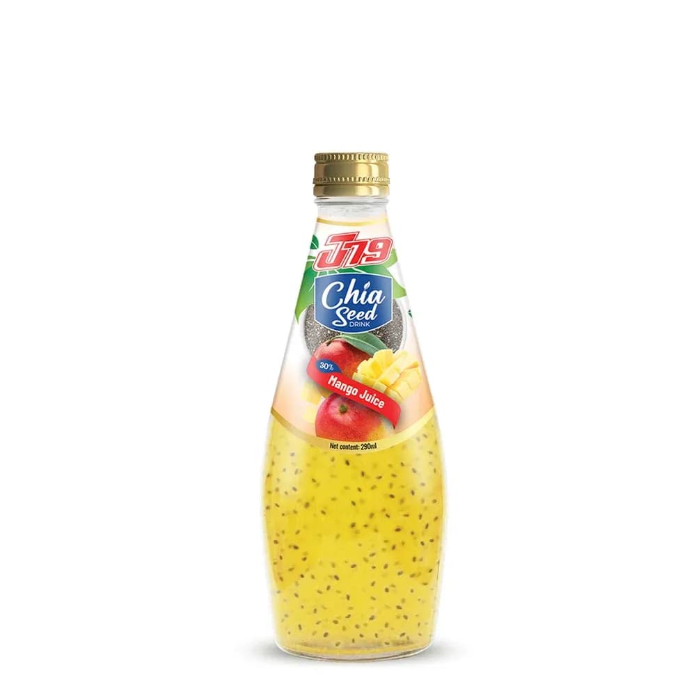 290ml J79 Chia seed drink with Mango juice — original product packaging