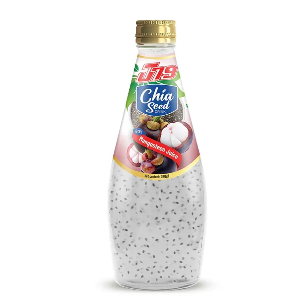 290ml Chia seed drink with Mangosteen juice 30 Juice J79 — original product packaging