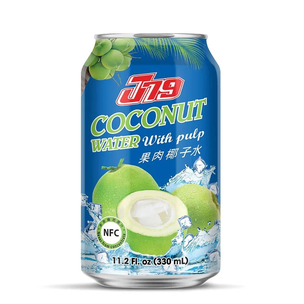 330ml Coconut water with Pulp Not from Concentrate J79 — original product packaging
