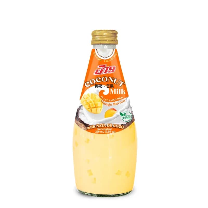 290ml Coconut milk drink with Mango flavor Nata de coco J79 — original product packaging