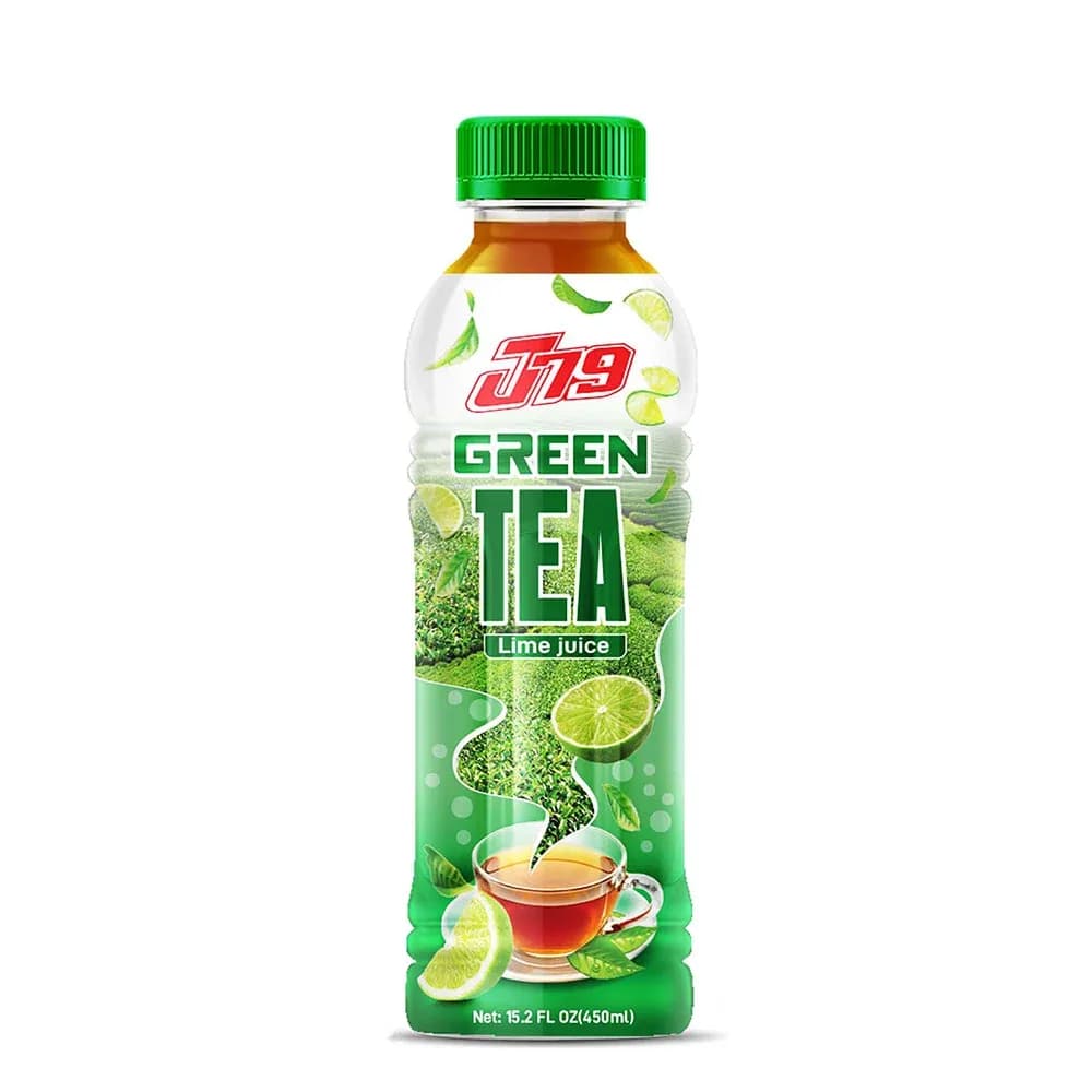 Sweet Green Tea with Lime Juice 450ml Bottle J79 — original product packaging