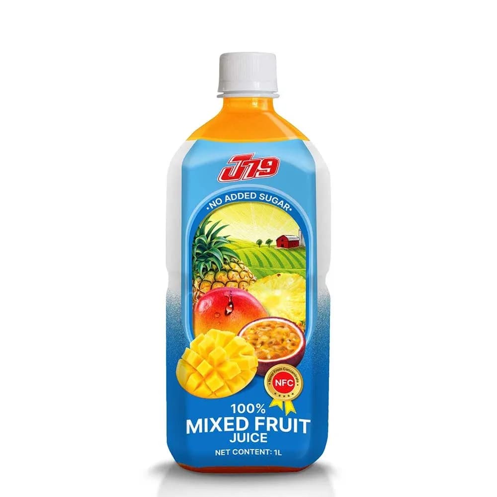 J79 Mixed Juice Pineapple Mango Passion Fruit drink — original product packaging