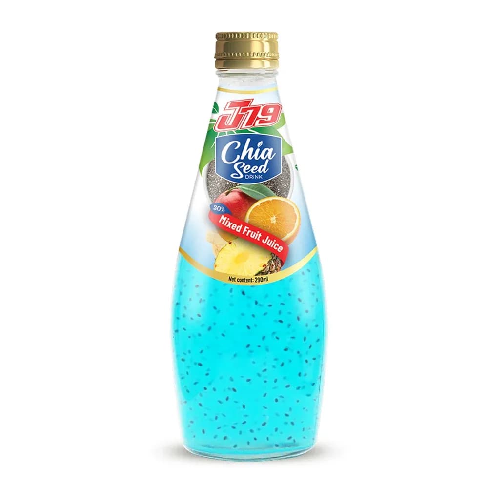 290ml Chia seed drink with 30 Mixed fruit juice Orange Pineapple Apple J79 — original product packaging