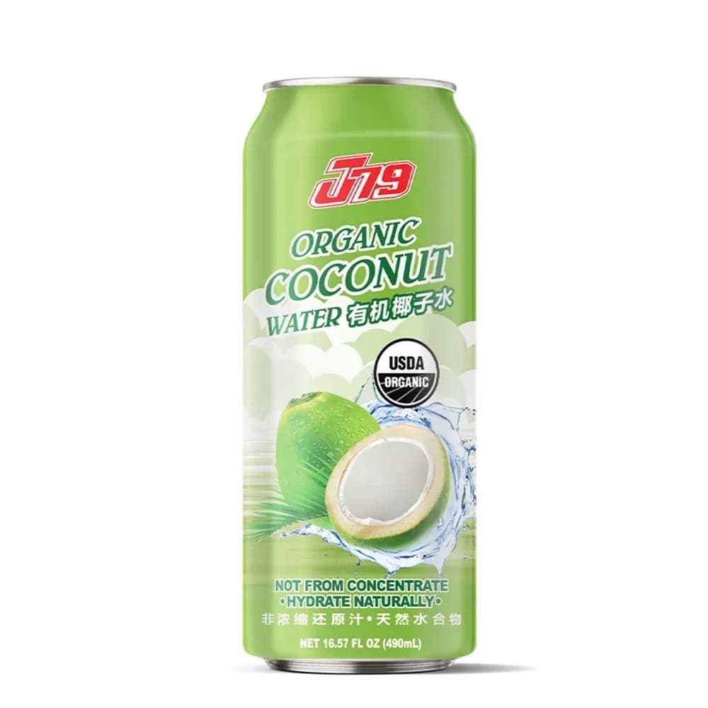 490ml Coconut water not from concentrate J79 — original product packaging