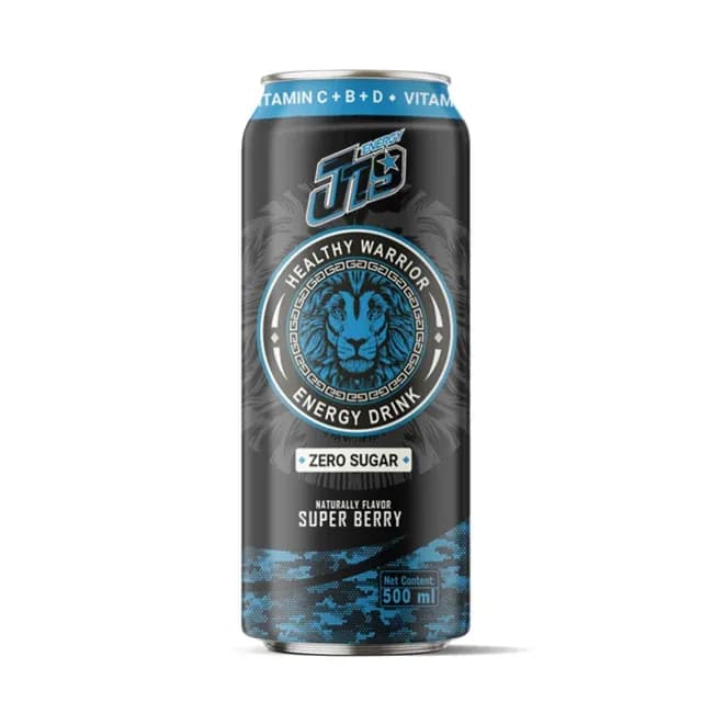 500ml J79 Super Berri Energy drink zero sugar — original product packaging