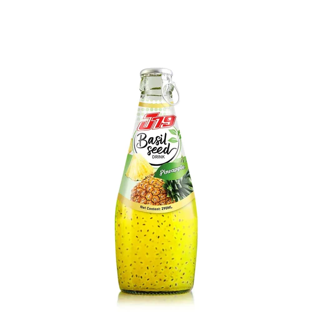 290ml J79 Basil seed drink with Pineapple — original product packaging