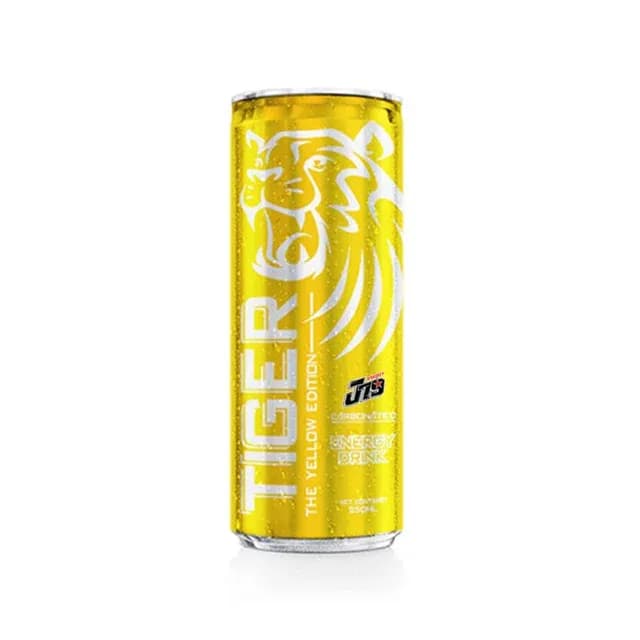 250ml J79 The Yellow Edition Tiger energy drink Carbonated — original product packaging