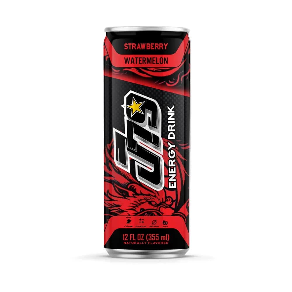 12 fl oz J79 Healthy Energy Drink Strawberry Watermelon Zero Sugar Caffeine Enhanced Hydration — original product packaging