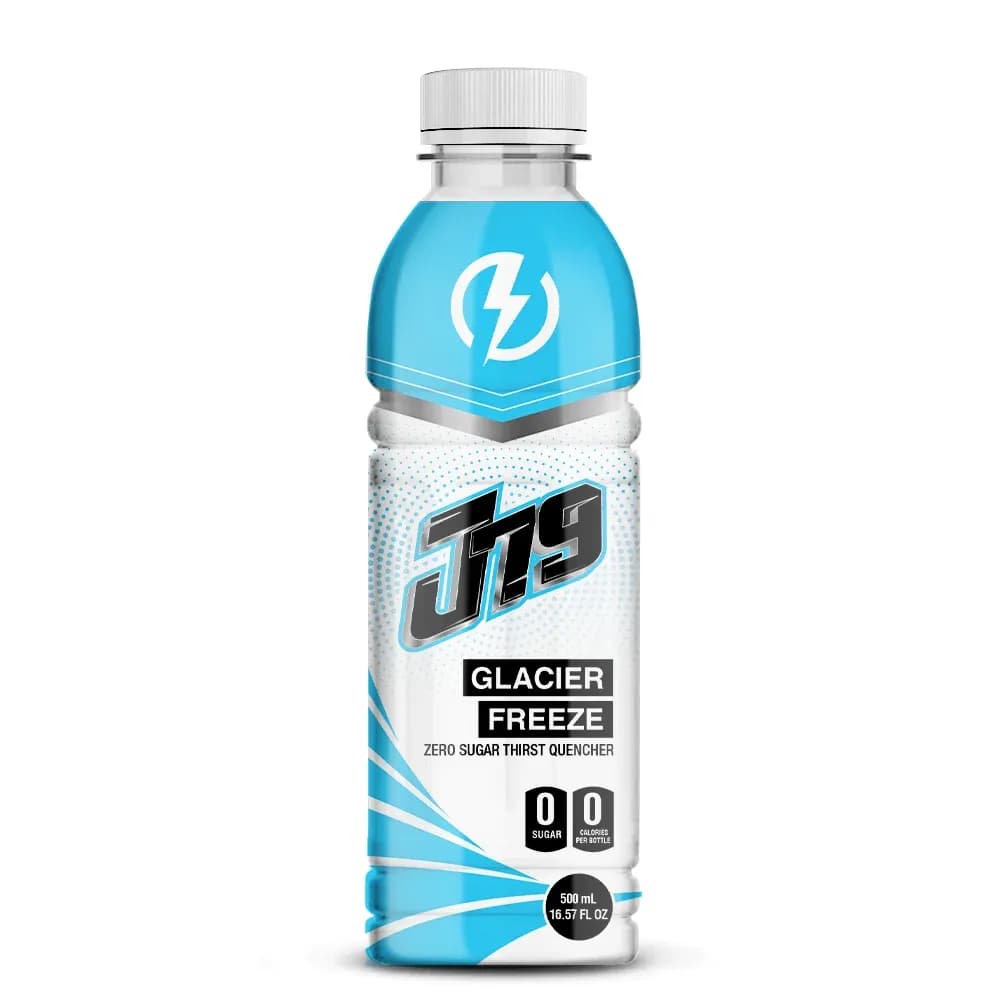 16.57 fl oz J79 Zero Sugar Glacier Freeze Energy Drinks Thirst Quencher Sports Drink — original product packaging