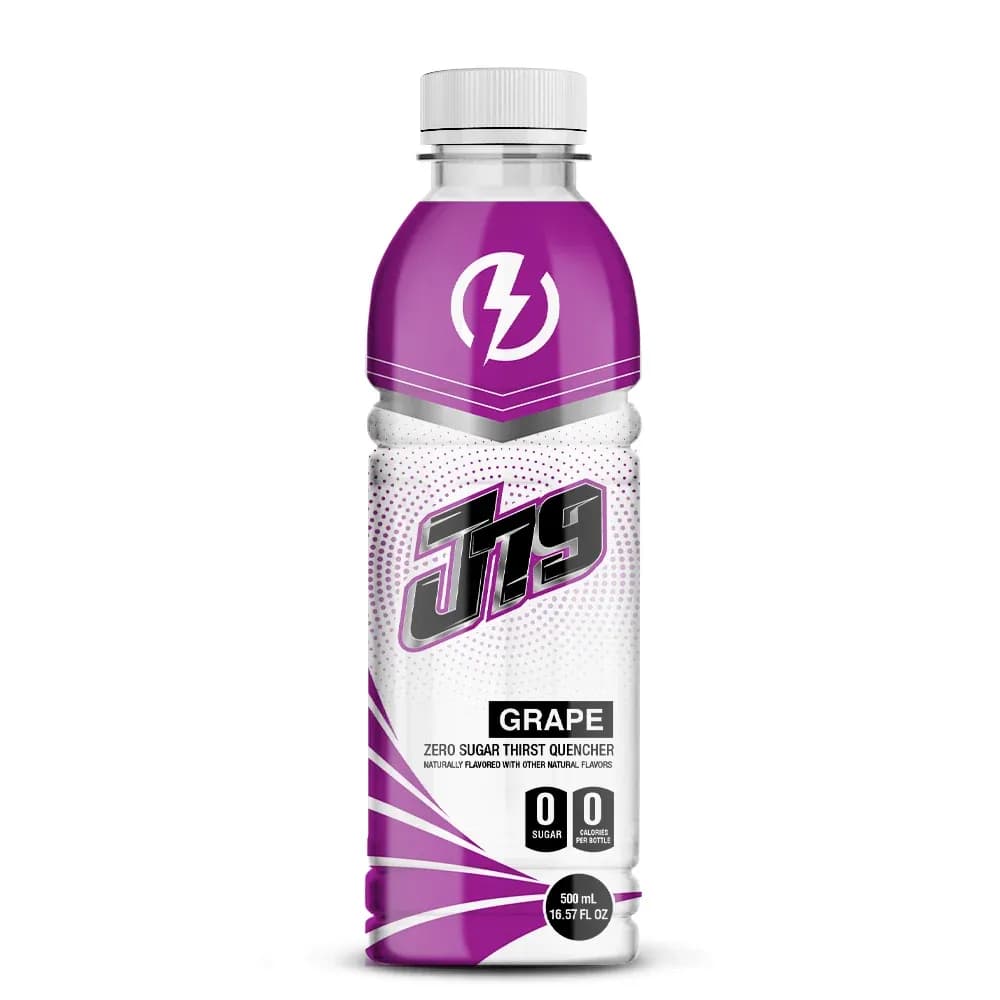 16.57 fl oz J79 Zero Sugar Grape Energy Drinks Thirst Quencher Sports Drink — original product packaging
