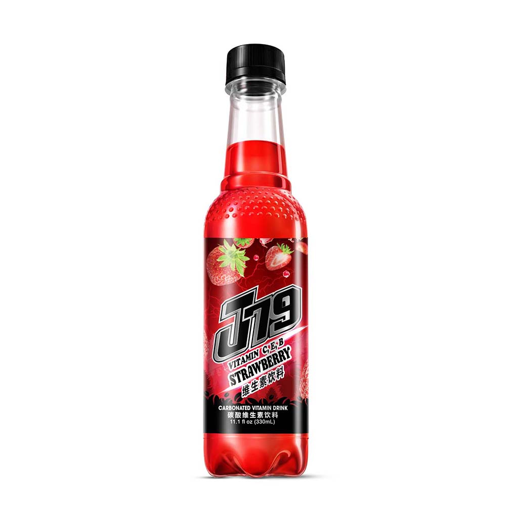 320毫升碳酸维生素饮料混合草莓汁（维生素B，PP）J79品牌