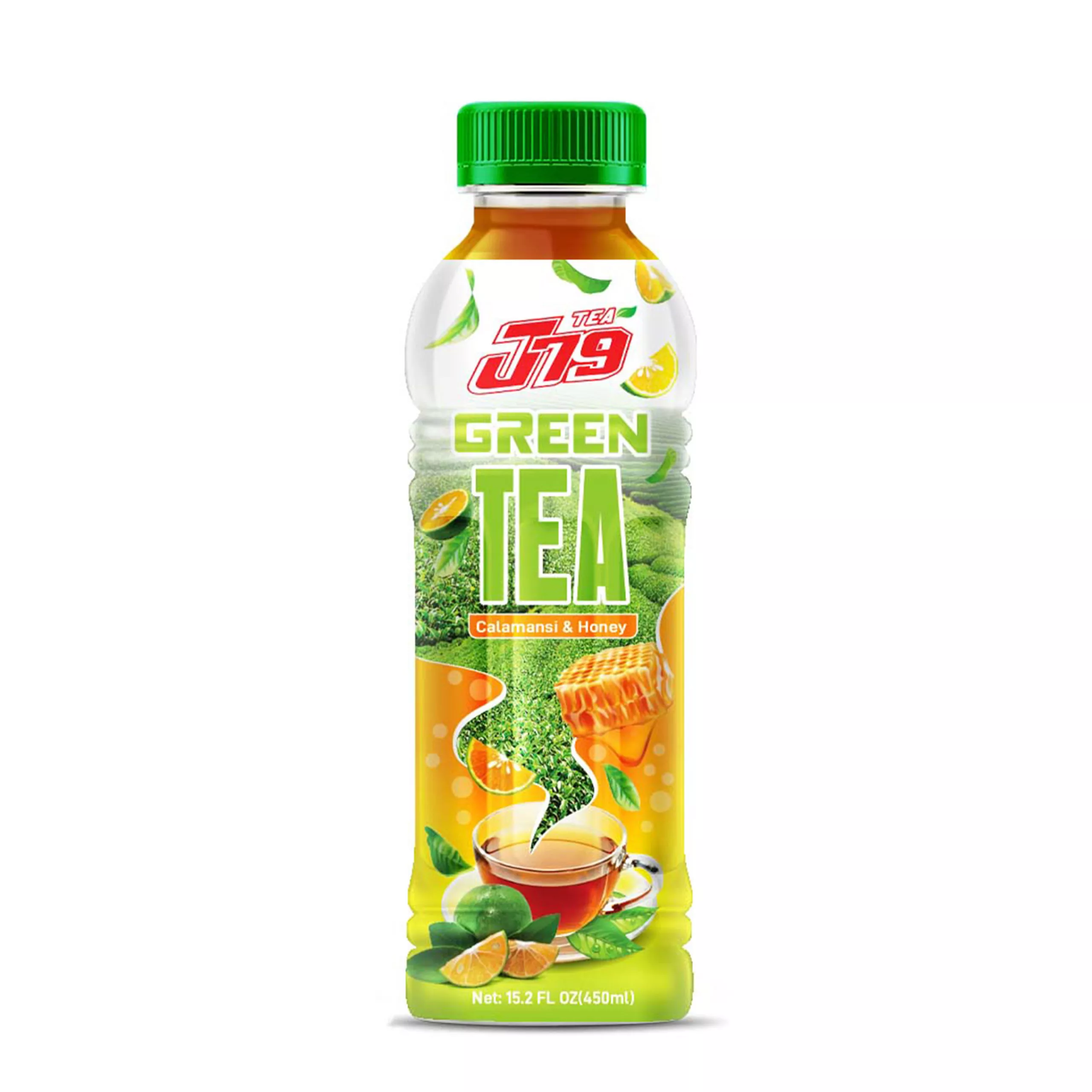 Sweet-Green-Tea-with-Calamansi-Honey-450ml-Bottle-J79-Brand-1.jpg 含金桔和蜂蜜的甜绿茶 450毫升瓶装(J79品牌) - 图片 1